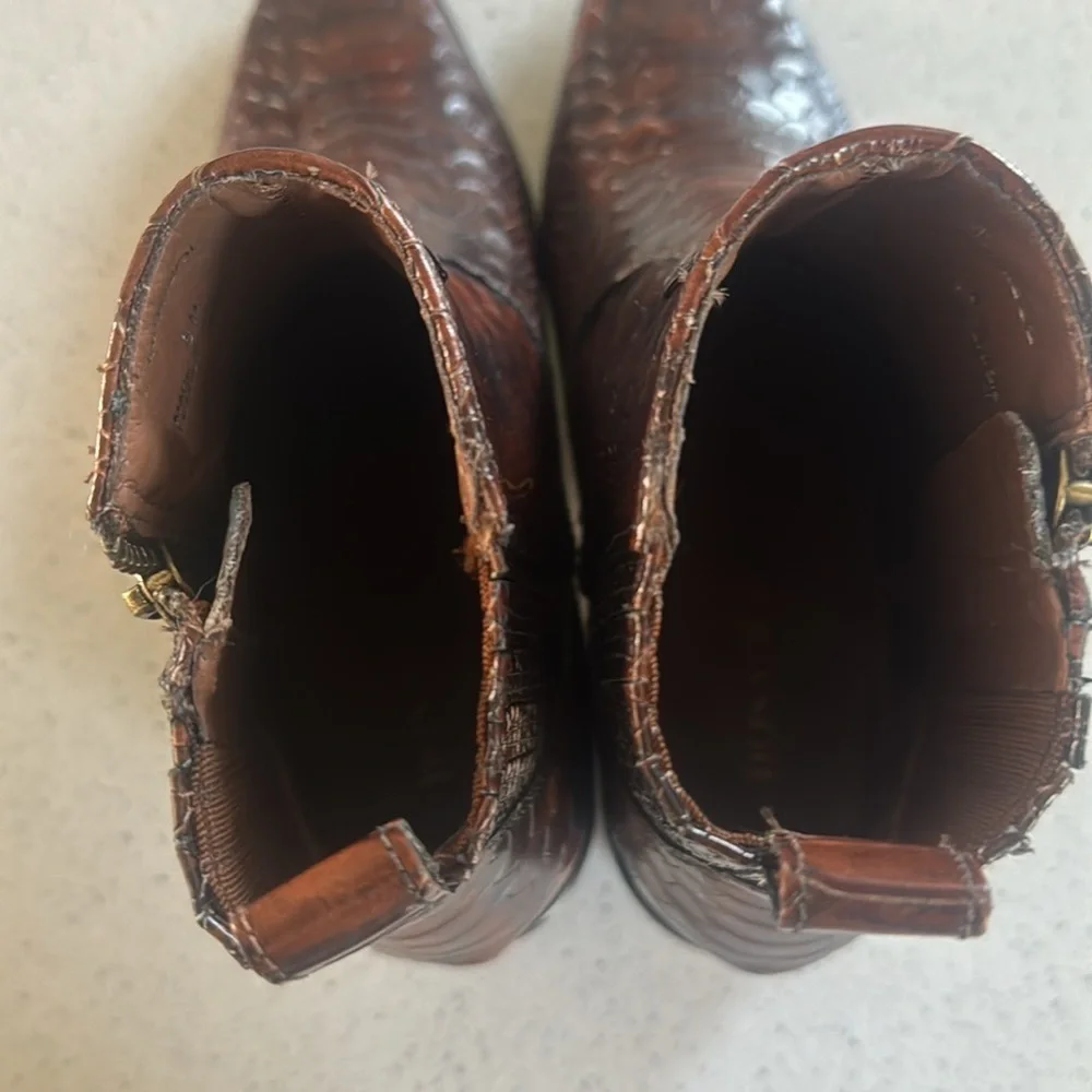 🍍DONALD PLINER BROWN ZIP BOOTIE🍍6M